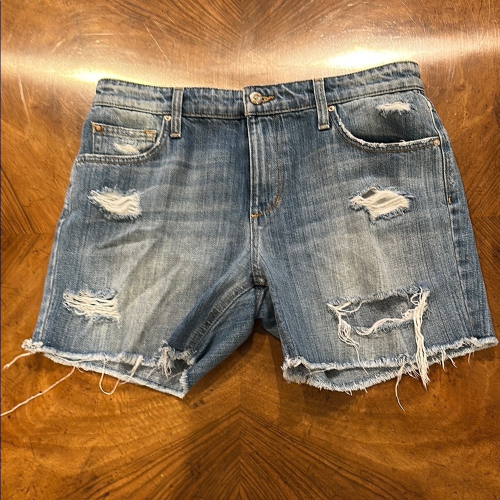 Joe's Jeans Blue Distressed Jean Shorts